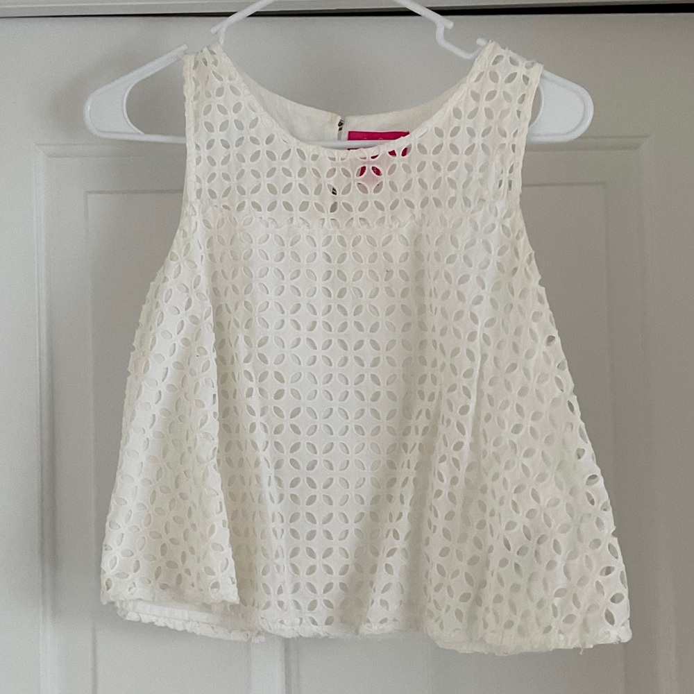 Lilly Pulitzer White Eyelet Top